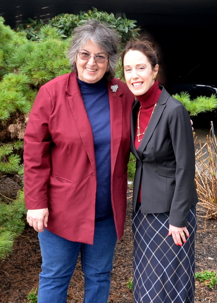 Linda Ratushenko and her realtor, Stacy Zigman, just after Linda closed on the Long Island home she grew up in and inherited from her parents.