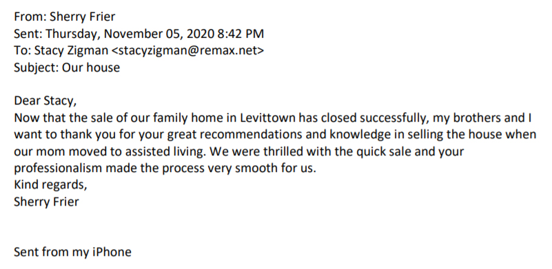 weintraub testimonial letter